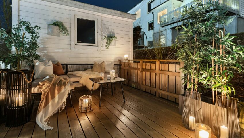 Illuminazione di un giardino a terra